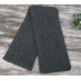 Мужской комплект серый, шапка и шарф (шерсть мериноса 100%)
