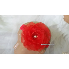 Шифоновый цветок на повязке
